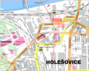 mapa Auto Topra Praha